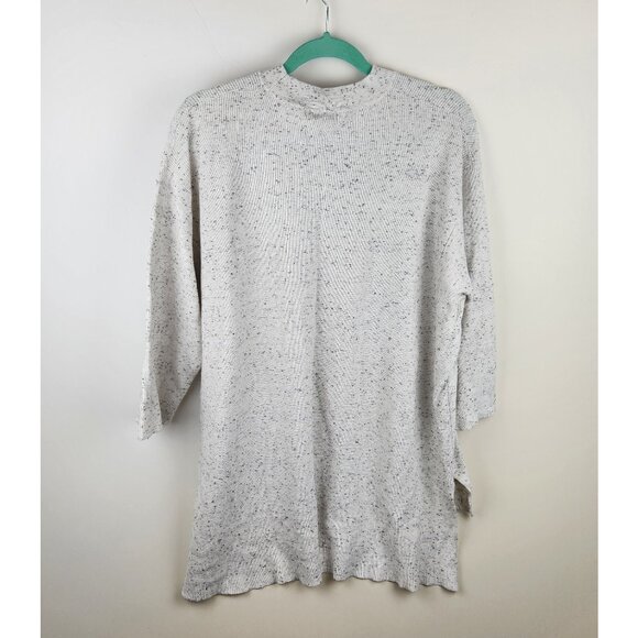Eileen Fisher Organic Cotton Speckle Boxy Crewneck Tunic Sweater sz L - Picture 3 of 10